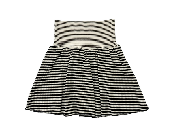 [Unbutty] Bubble Stripe Flared Skirt