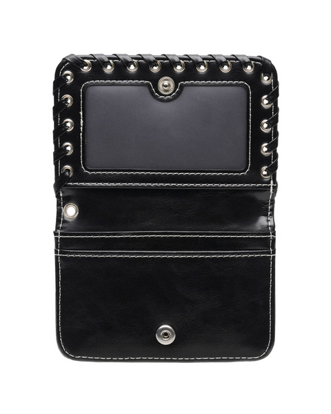 [LMQ] Bine Photo Slot Western Business Card Wallet Black