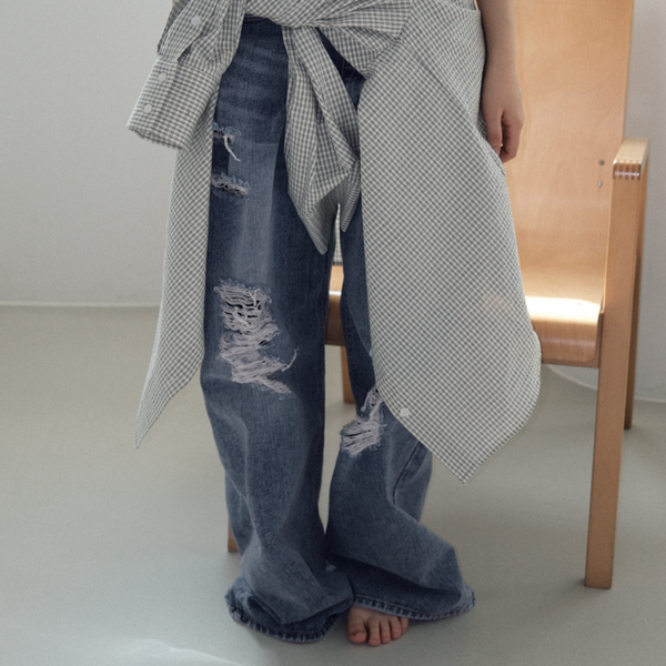 [AUTUMN] [made] Rough Damage Denim Pants