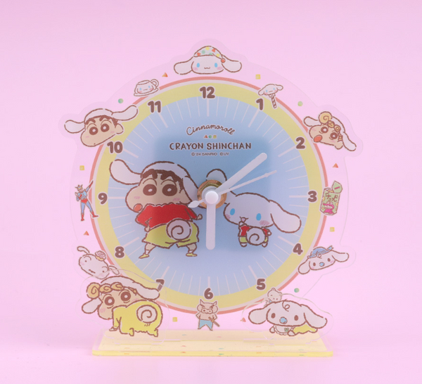 [CRAYON SHINCHAN 蠟筆小新] Cinnamoroll Acrylic Clock