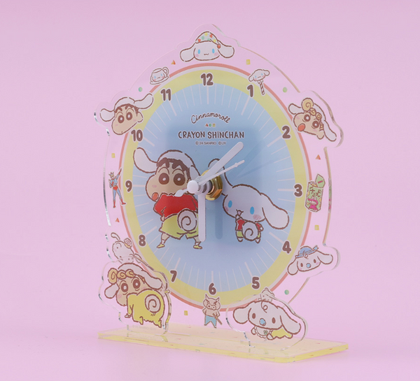 [CRAYON SHINCHAN 蠟筆小新] Cinnamoroll Acrylic Clock