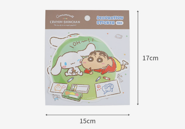 [CRAYON SHINCHAN 蠟筆小新] Cinnamoroll Decoration Sticker (5ea)