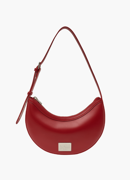 [MARITHÉ FRANÇOIS GIRBAUD] CLASSIC LOGO HALF MOON SHOULDER BAG red