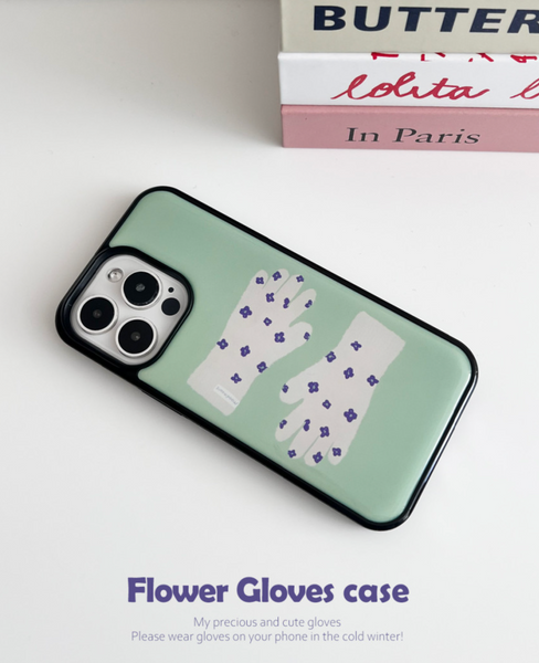 [moodmoons] Flower Gloves Epoxy Phone Case