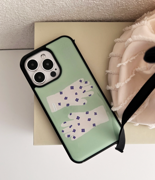 [moodmoons] Flower Gloves Epoxy Phone Case