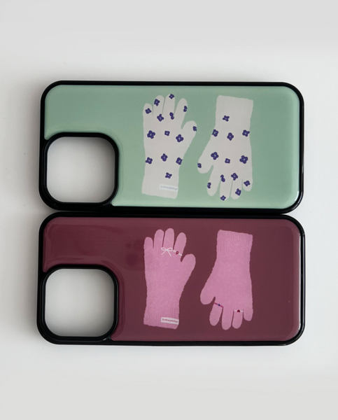 [moodmoons] Flower Gloves Epoxy Phone Case