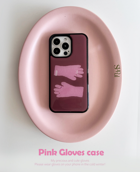 [moodmoons] Pink Gloves Epoxy Phone Case