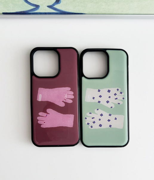 [moodmoons] Pink Gloves Epoxy Phone Case