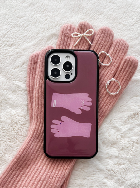 [moodmoons] Pink Gloves Epoxy Phone Case