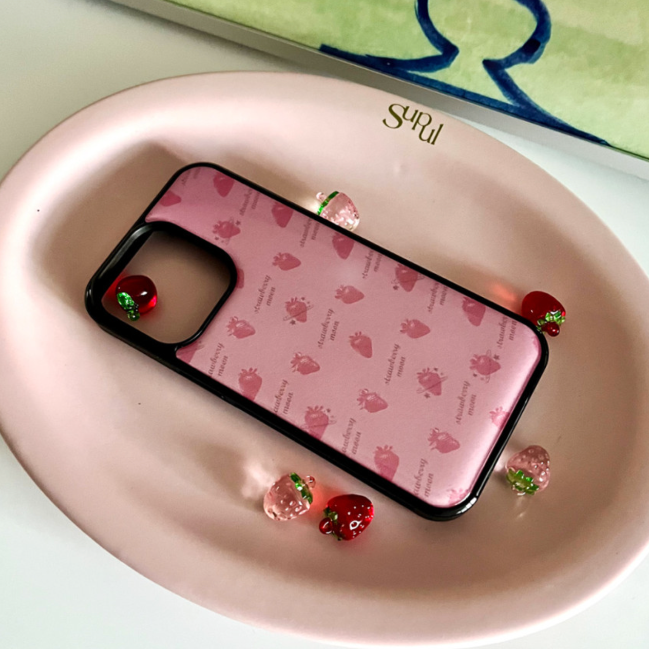 [moodmoons] Strawberry Moon Epoxy Phone Case