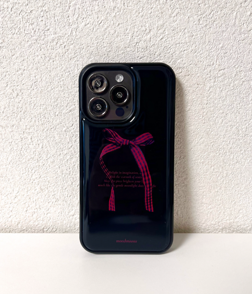 [moodmoons] Check Ribbon Epoxy Phone Case