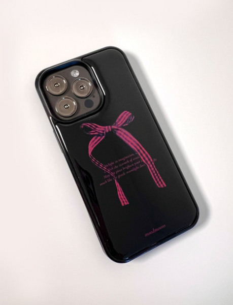 [moodmoons] Check Ribbon Epoxy Phone Case