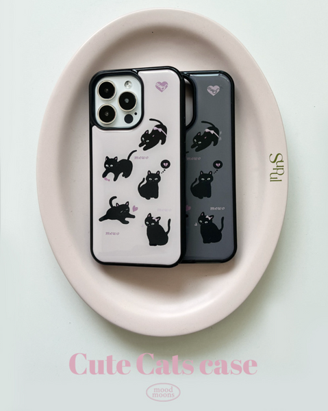 [moodmoons] Cute Cats Epoxy Phone Case