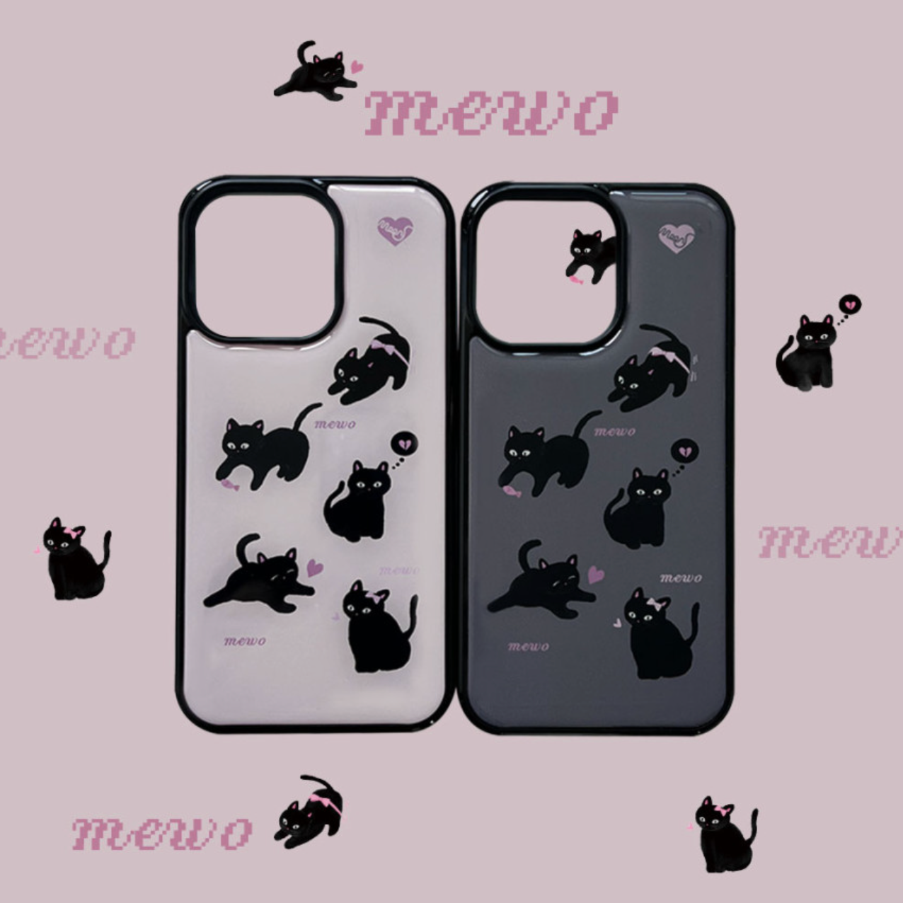 [moodmoons] Cute Cats Epoxy Phone Case