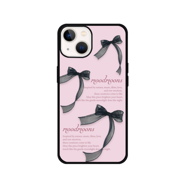 [moodmoons] Black Ribbon Epoxy Phone Case