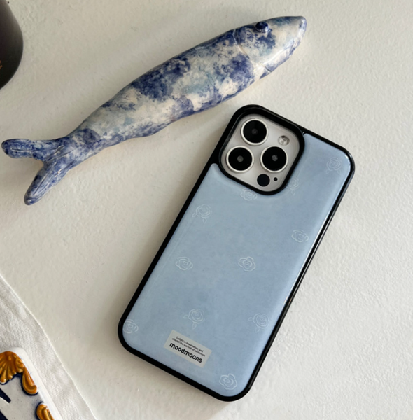 [moodmoons] Pastel Rose Skyblue Epoxy Phone Case