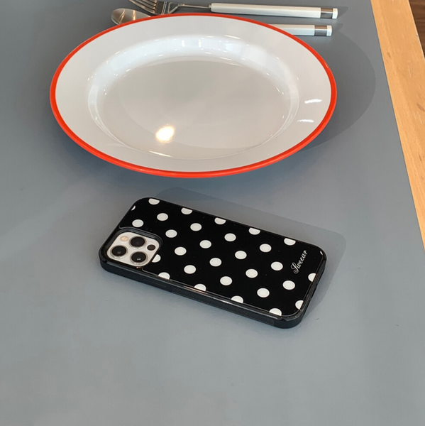 [SWEEAR] Black Dot Glass Case (MagSafe)