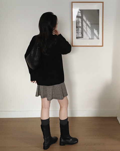 [SLOWAND] Soy Vintage Knit Skirt