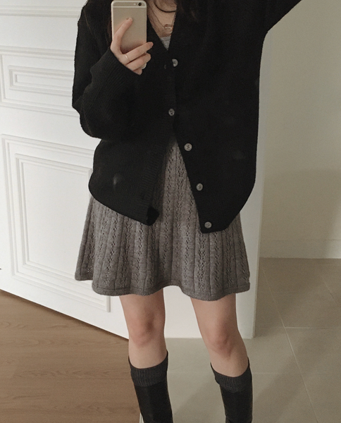 [SLOWAND] Soy Vintage Knit Skirt