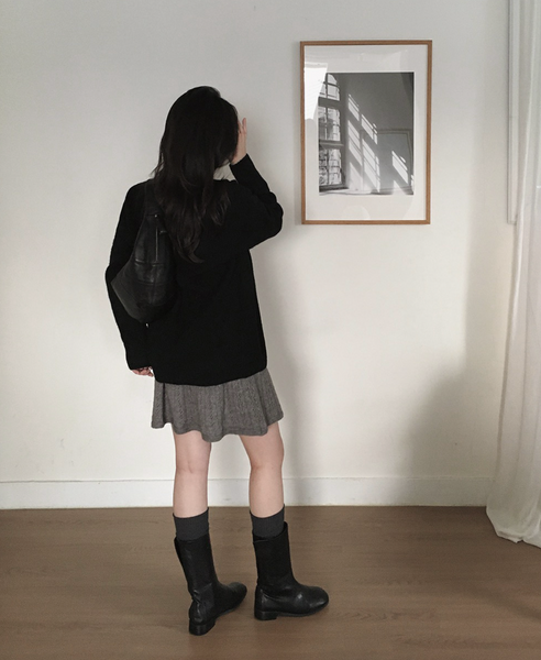 [SLOWAND] Soy Vintage Knit Skirt