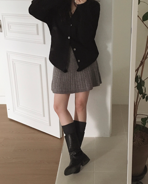 [SLOWAND] Soy Vintage Knit Skirt