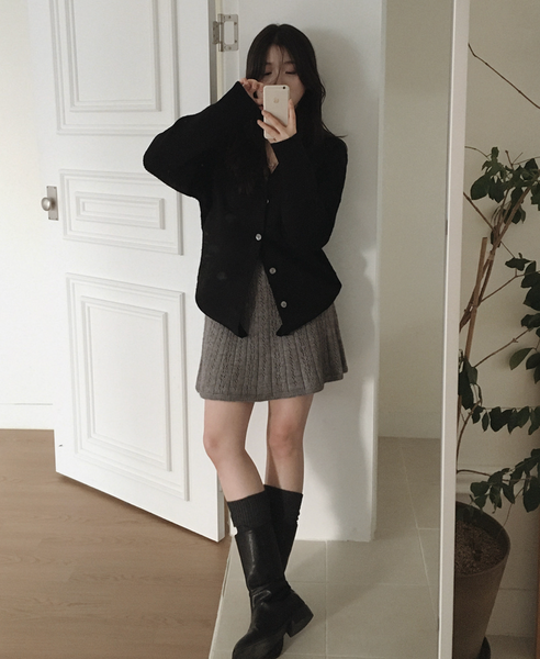 [SLOWAND] Soy Vintage Knit Skirt