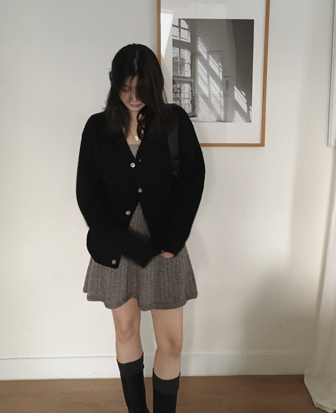 [SLOWAND] Soy Vintage Knit Skirt