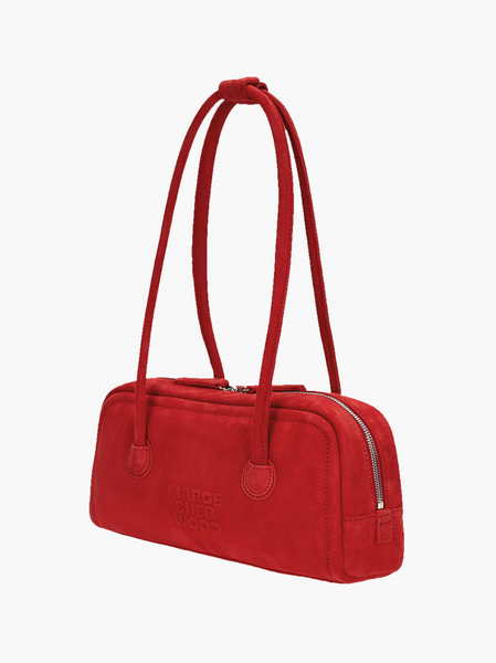 [MARGESHERWOOD] SOFT BAGUETTE BAG Red Suede