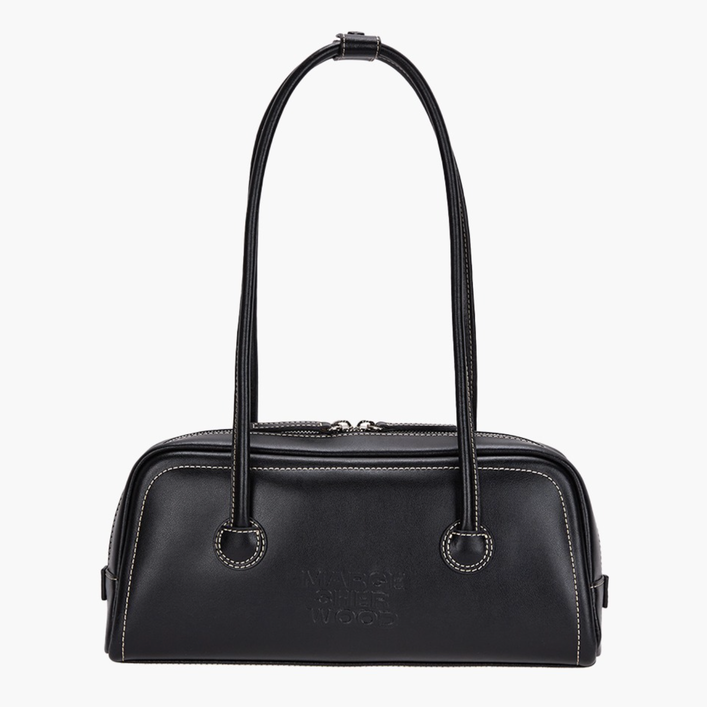 [MARGESHERWOOD] SOFT BAGUETTE BAG Black Plain