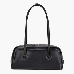 [MARGESHERWOOD] SOFT BAGUETTE BAG Black Plain