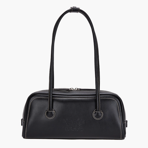 [MARGESHERWOOD] SOFT BAGUETTE BAG Black Plain