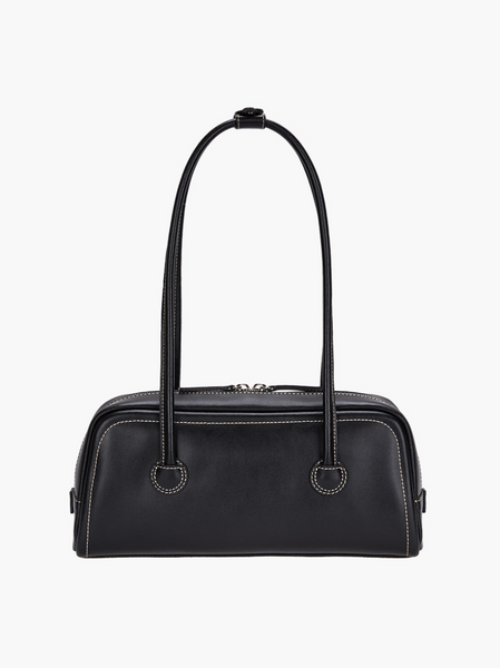 [MARGESHERWOOD] SOFT BAGUETTE BAG Black Plain