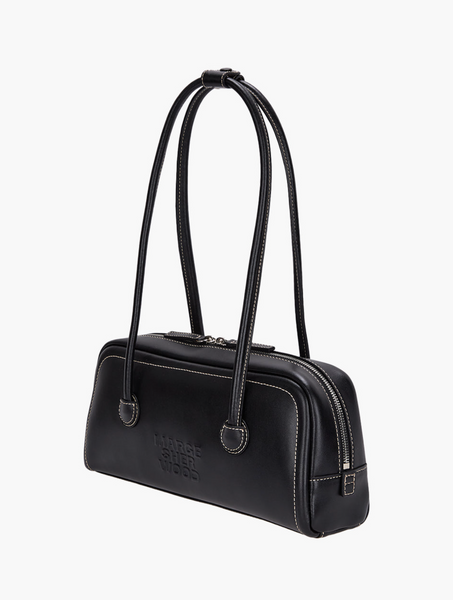 [MARGESHERWOOD] SOFT BAGUETTE BAG Black Plain