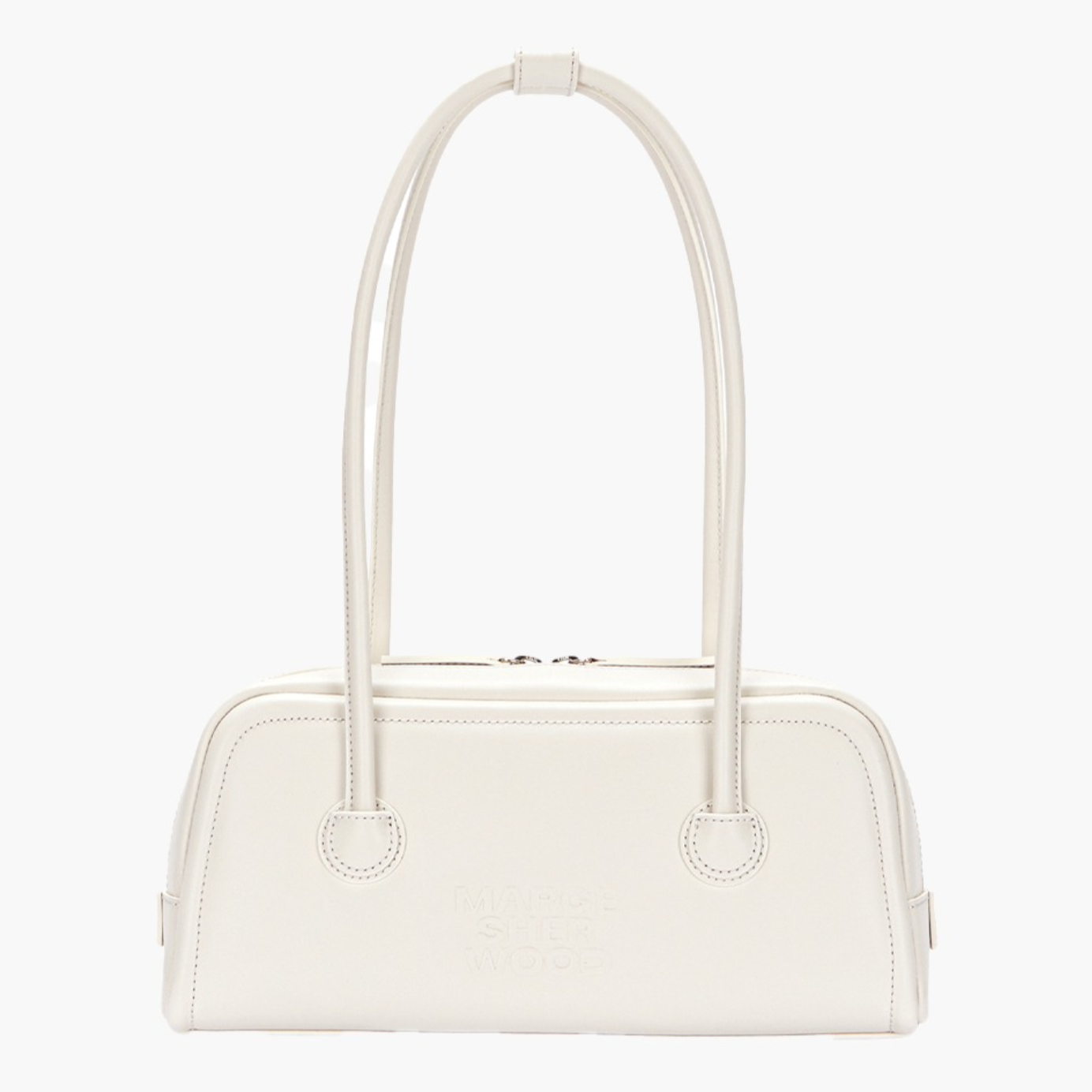 [MARGESHERWOOD] SOFT BAGUETTE BAG Cream Plain