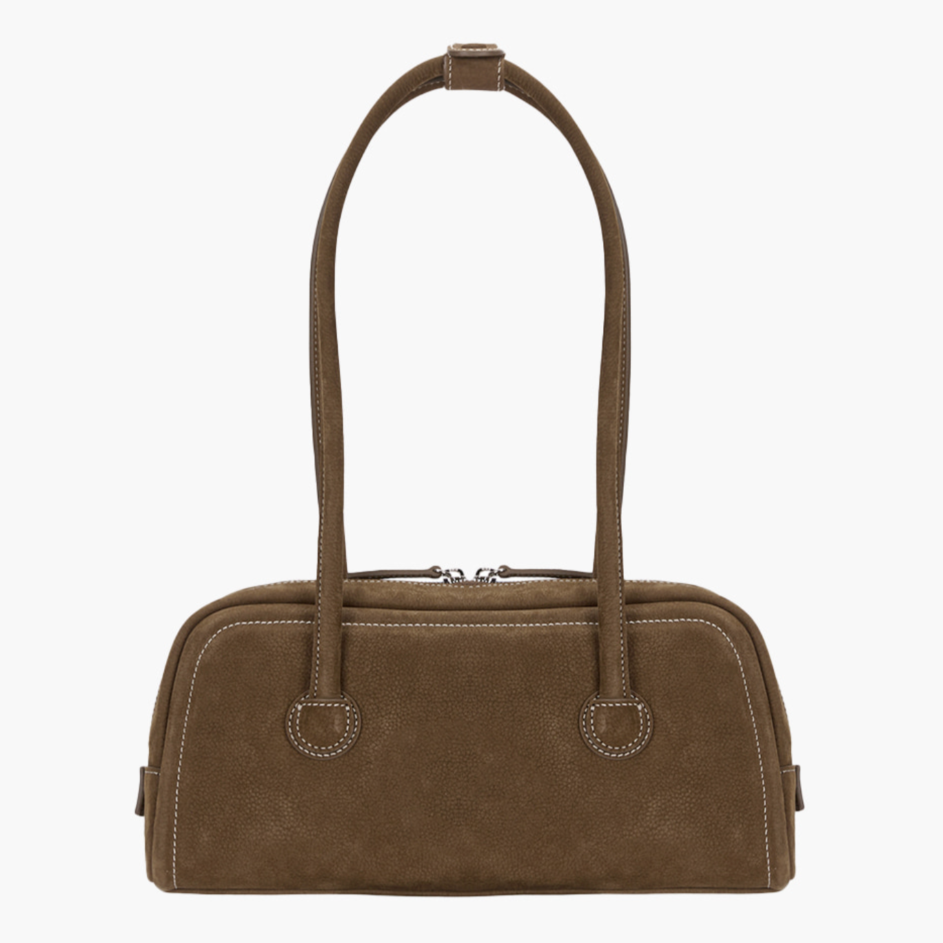 [MARGESHERWOOD] SOFT BAGUETTE BAG Chestnut Nubuck