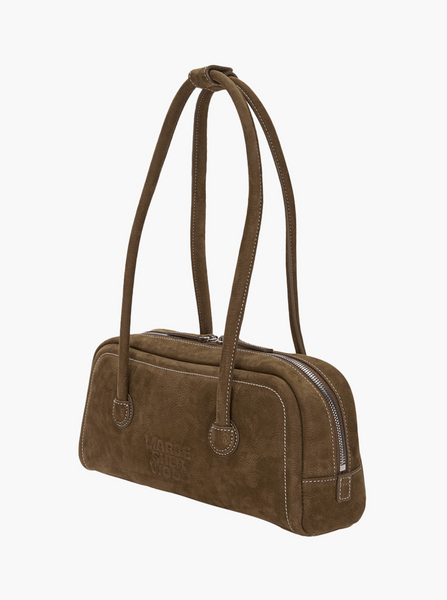 [MARGESHERWOOD] SOFT BAGUETTE BAG Chestnut Nubuck