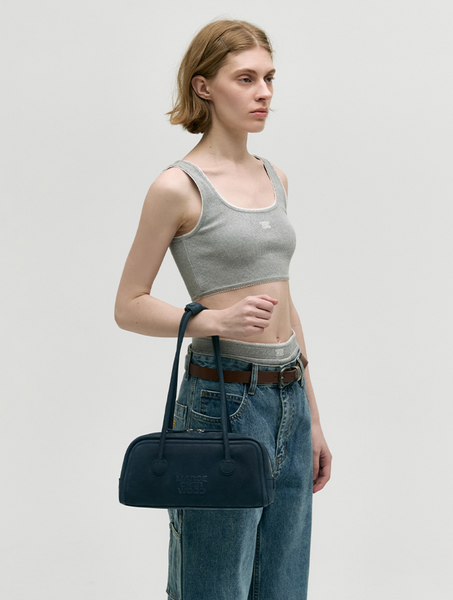 [MARGESHERWOOD] SOFT BAGUETTE BAG Indigo Nubuck