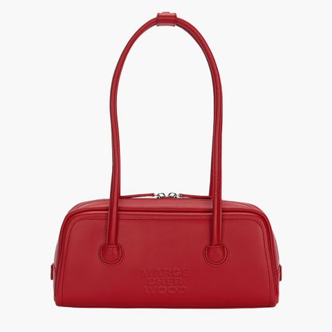 [MARGESHERWOOD] SOFT BAGUETTE BAG Apple Red Plain