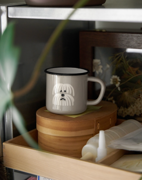 [WARMGREYTAIL] Enamel Mug & Plate Set (3Colours)