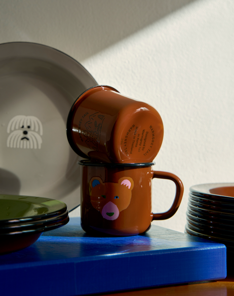 [WARMGREYTAIL] Enamel Mug & Plate Set (3Colours)