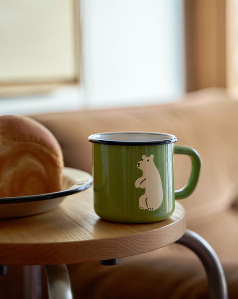 [WARMGREYTAIL] Enamel Mug & Plate Set (3Colours)