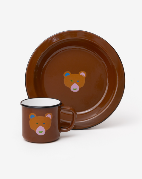 [WARMGREYTAIL] Enamel Mug & Plate Set (3Colours)