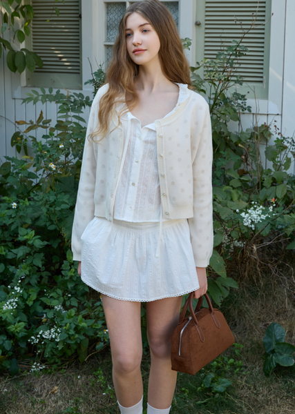 [Letter from Moon] Loha Unek Dot Cardigan (Ivory)