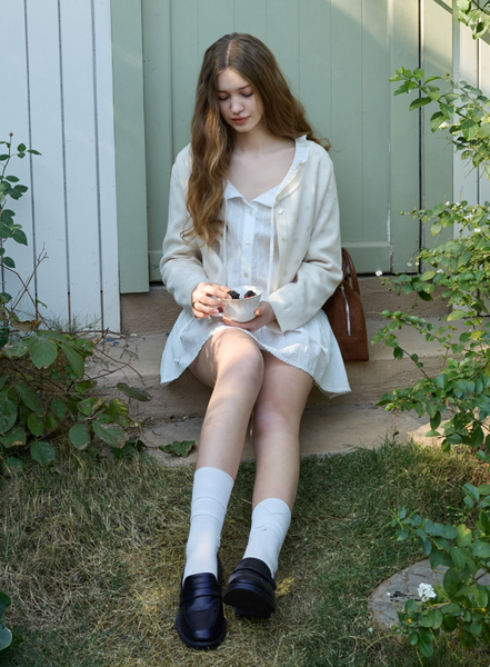 [Letter from Moon] Loha Unek Dot Cardigan (Ivory)