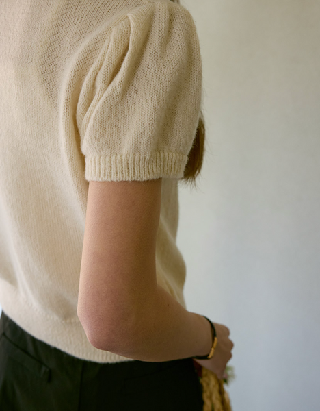 [Letter from Moon] Pineh Mohair Half Cardigan (Ivory)