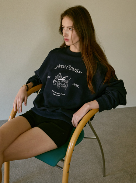 [Letter from Moon] Love Carrier Sweatshirt (Navy)