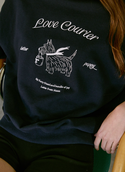 [Letter from Moon] Love Carrier Sweatshirt (Navy)