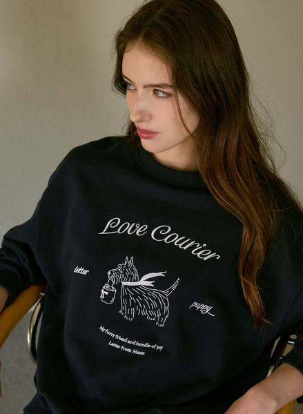 [Letter from Moon] Love Carrier Sweatshirt (Navy)