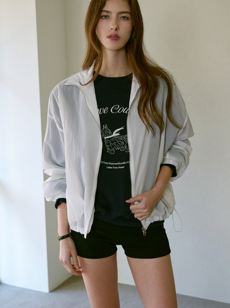 [Letter from Moon] Youth Sheer Windbreaker (Ivory)