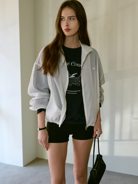 [Letter from Moon] Youth Sheer Windbreaker (Ivory)